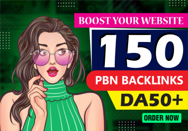 Build 150 High Quality DA50+ Homepage PBN Dofollow Backlinks