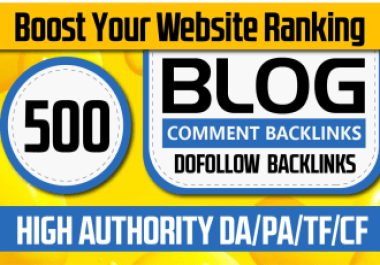 500 high quality blog comment backlinks