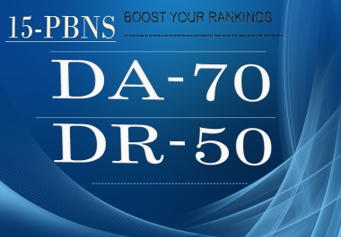 I will Build 15 Permanent Dofollow PBN Backlinks on DA-70 AND DR 50+ Sites