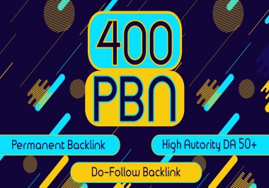 I will build 400 High Quality Permanent Dofollow PBN Backlinks on DA 50+ Authority Sites