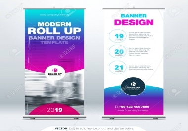 I will create a roll up banners,  pull up banners for your business
