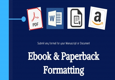 I will Format and Edit your Manuscript or Document on KDP Amazon