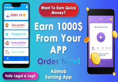 develop a professional android earning app with ads