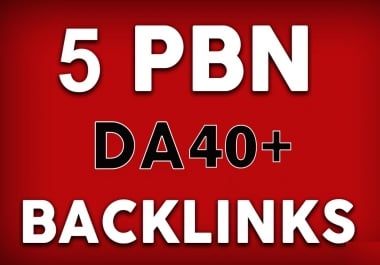 5 High Authority homepage PBN Backlinks DA 30 to 40 plus 100% Manual work