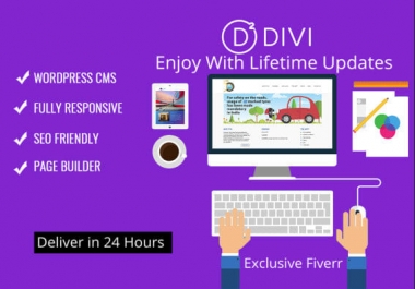I will install divi theme or elegant theme with customization