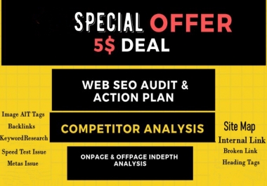 I will provide expert SEO audit report,  Keyword Research, competitor website audit, analysis