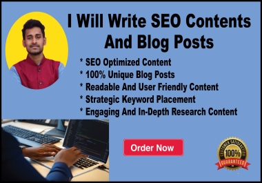I will write unique seo contents as a blog post