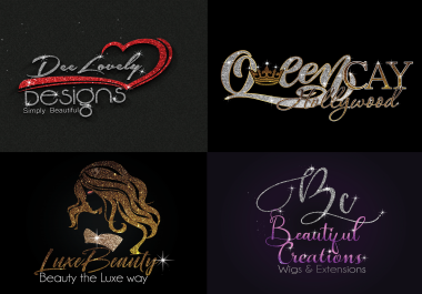 I will Design Glitter sparkle logo for your Business