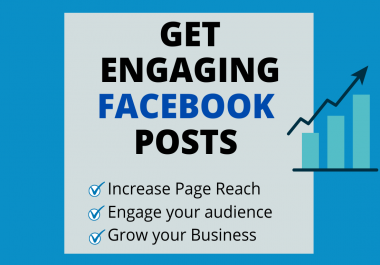 I will create Engaging Facebook Posts for your page/business