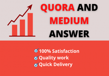 I'll get you Targeted Traffic through Quora/Medium Answer