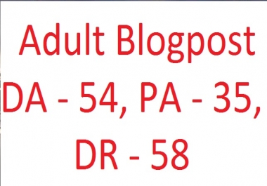 Lifetime Adult Blog Article DA 54,  PA 35,  DR 59