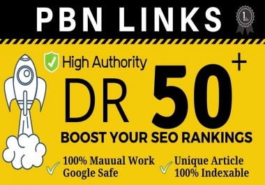 I Will Do 10 High Quality DR 50+ PBN Backlinks for 10