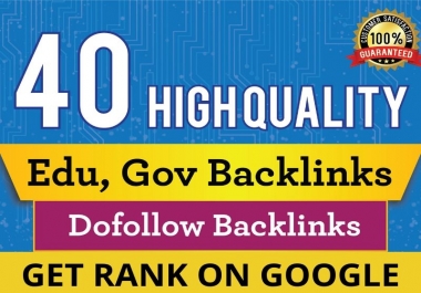 I will create 40 high da backlinks edu gov sites manually