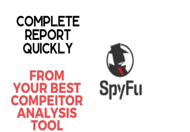 I will give you spyfu competitors research report for 3 websites