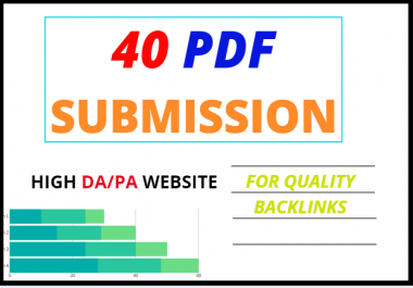 I will do create and submit your PDF in 40 document sharing sites