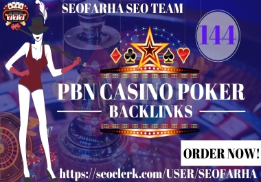 skyrocket Thailand/Indonesian/Korean Ranking 1st your page 144 PBN's DR/DA 70-50 CASINO Gambling