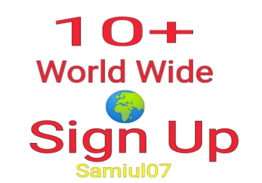 10+ World Wide Signups Or Registration For your Websites Or Referral Link