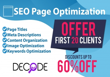 The Complete On-Page Optimization Package - Extensive Keyword Research & Competitor Analysis