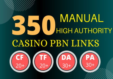 350 Manual Hiigh Authority and Powerful Casino/Gambling/Judi-bola/Adult Etc PBN Backlinks