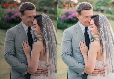 I will edit wedding pictures and color correction