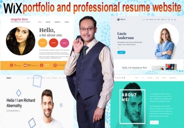 I will create wix portfolio and professional resume or CV website for you
