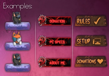 I will design twitch panels for you