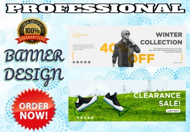 I will design creative banner or banner ads