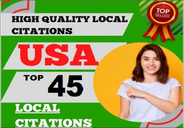 I will do top 45 USA local citations for ranking on top