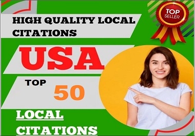 I will do top 50 USA local citations for ranking on top