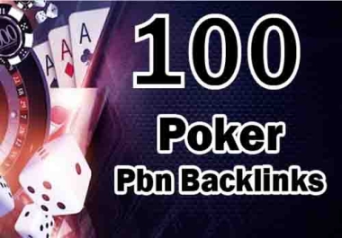 Rank with 100 PBN Backlinks Casino,  Gambling,  Poker,  Judi Bola,  Agen Bola,  Slot High DA Backlinks