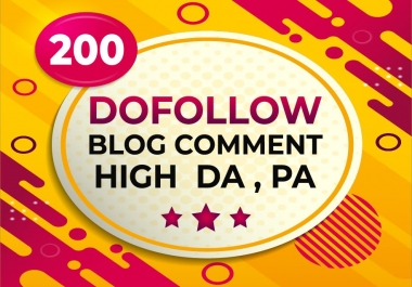 I will create 200 dofollow backlinks blog comments