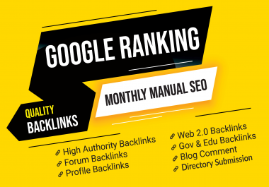 improve your google ranking with manual SEO backlinks service
