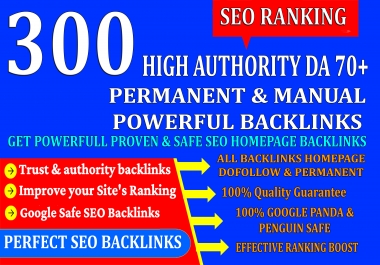 DR60+ 300 Web2.0 Homepage Backlink High DA/PA With Unique Website & Ranking Your Website