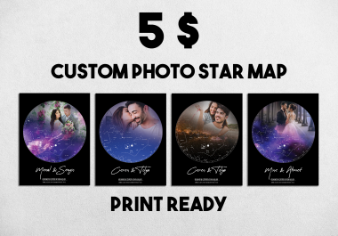 custom photo night sky star map or custom night sky star map