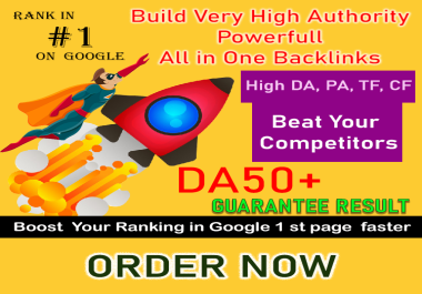 20 High Authority Google Pusher Unique Backlinks DA-30+ Domains