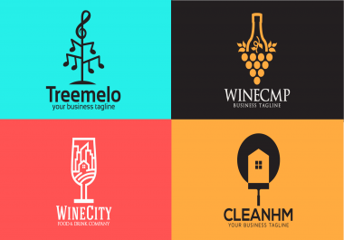 I Will Design a Flat Minimal Logo with All Copyrights