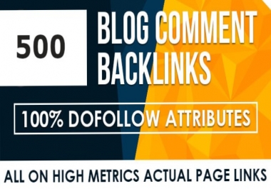I will do 500 Blogcoments Backlinks dofollow