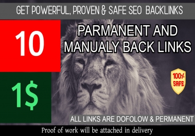Powerful 10 Backlinks with Extremly High DA PA TF GET IT NOW