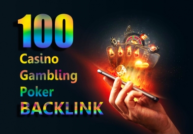Unique 100 poker/casino/gambeling etc Sites DA 40+ PA 35+ PR 6+ Web 2.0 100 PBN Backlink