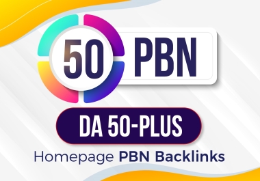 Make 50 Extremely High Moz DA 50 Plus Do-Follow permanent homepage PBN Back-links