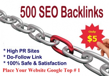 I Will Create 500 Do Follow High PR4 - PR7 Backlinks