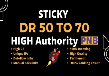 I will make DR 50 to 70 high quality dofollow backlinks ALL IN ONE