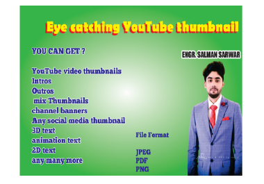I will create eye catching YouTube, social media thumbnails