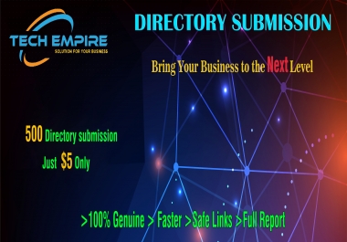 500+ Directory submission with in 3 days