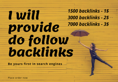 I will create 1500 do follow directorys for your website