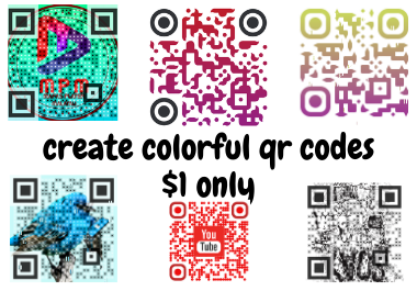 I will create eye catching colorful QR codes/BAR codes