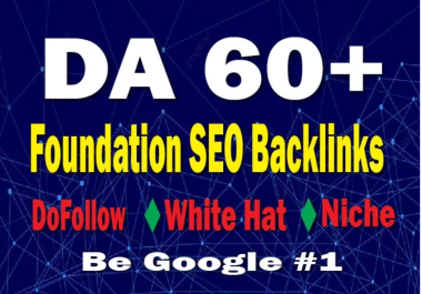 100 Manually Create White hat SEO High Authority Foundation Backlinks