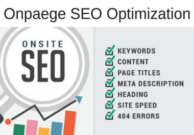 I will do best onpage SEO optimisation for website