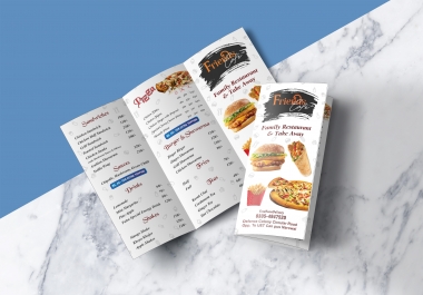 I will design professionally food,  restaurant,  menu,  ready to print