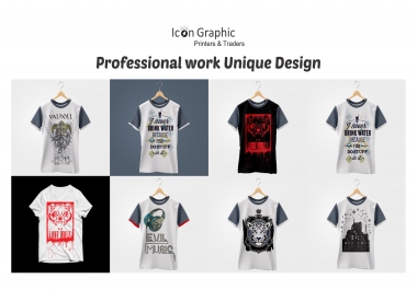 I will design an unique and professional t shirt with your choice